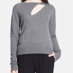 A.L.C. gray twist cut-out sweater